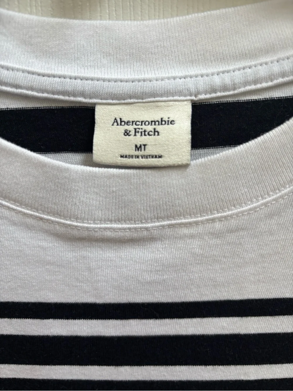 Abercrombie & Fitch Black & White Striped T-shirt Maxi Dress, Size Mtall, NWOT